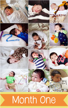 Daily baby photo documentation: 365 Days of Big T Month 1