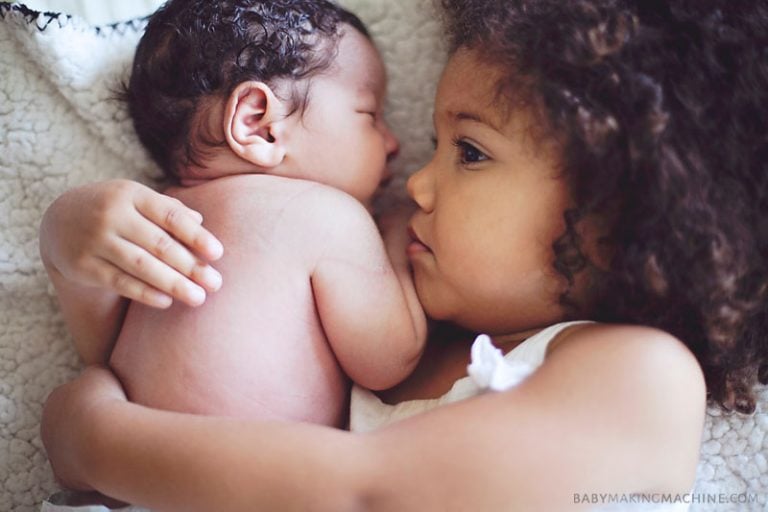 Biracial kids siblings love