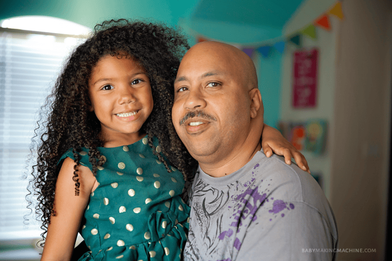 Biracial girl and creole grandpa