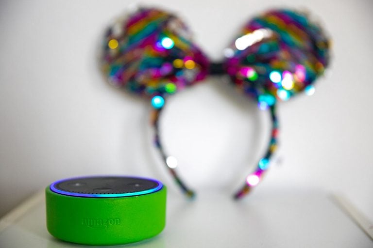 An echo dot for kids playing disney games